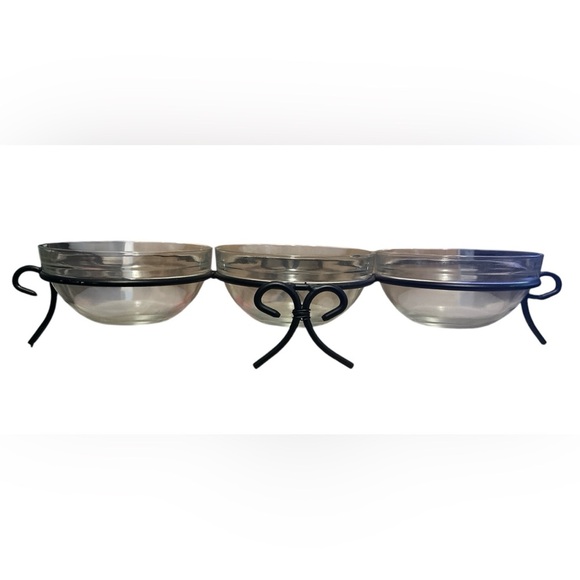 3PC GLASS SERVING BOWL SET - Picture 1 of 5